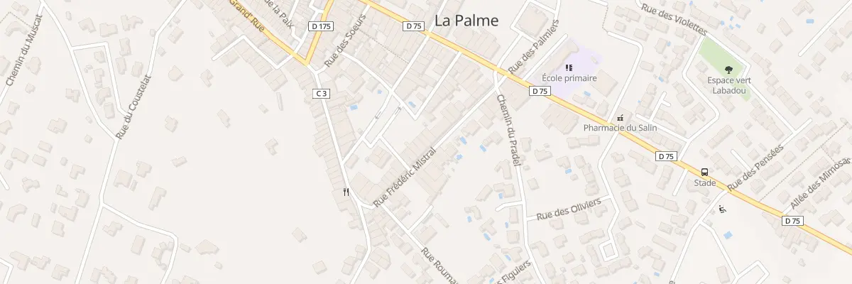 Plan du 18 Rue Frédéric Mistral à La Palme