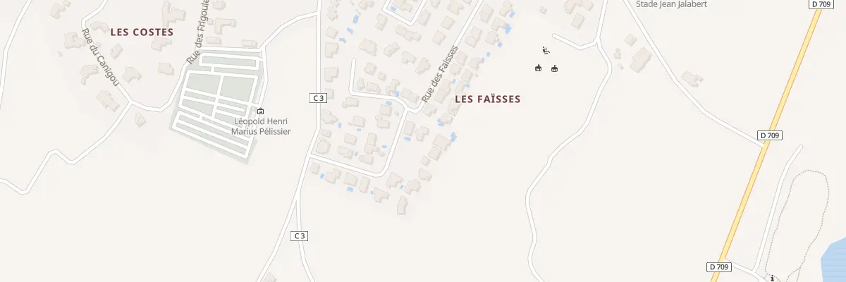 Plan du 245 Rue des Faïsses à La Palme