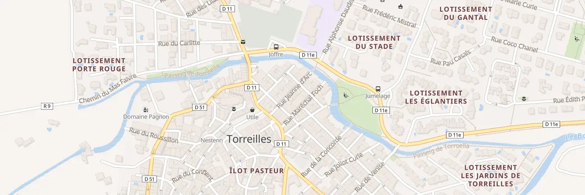 Plan du 10 Rue Jeanne d’Arc à Torreilles