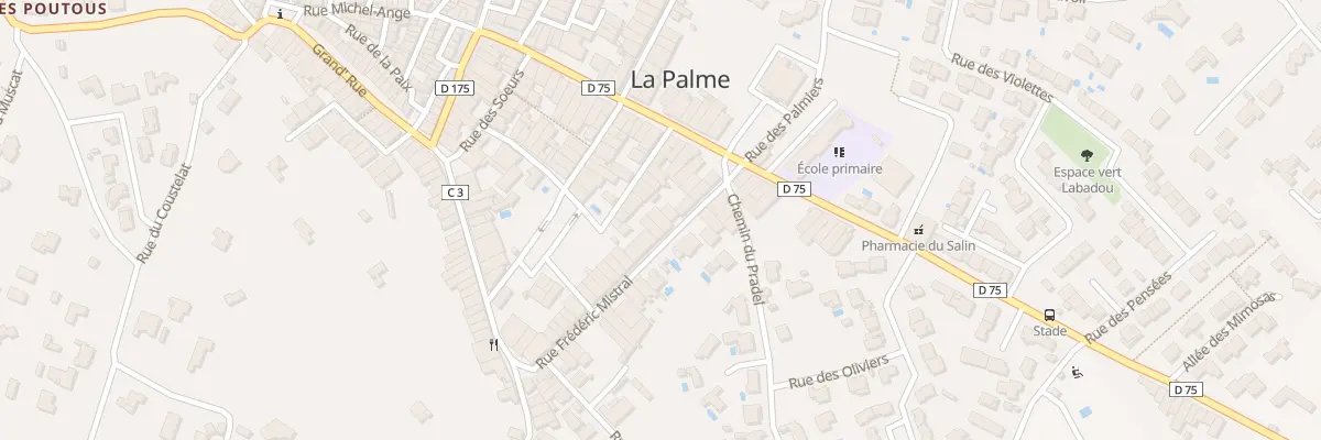 Plan du 10 Rue Frédéric Mistral à La Palme