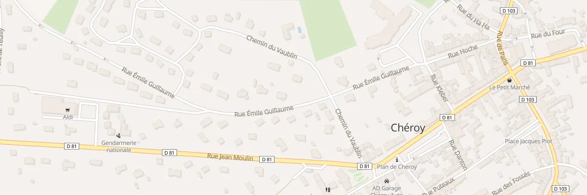 Plan du 8 Rue Emile Guillaume à Chéroy