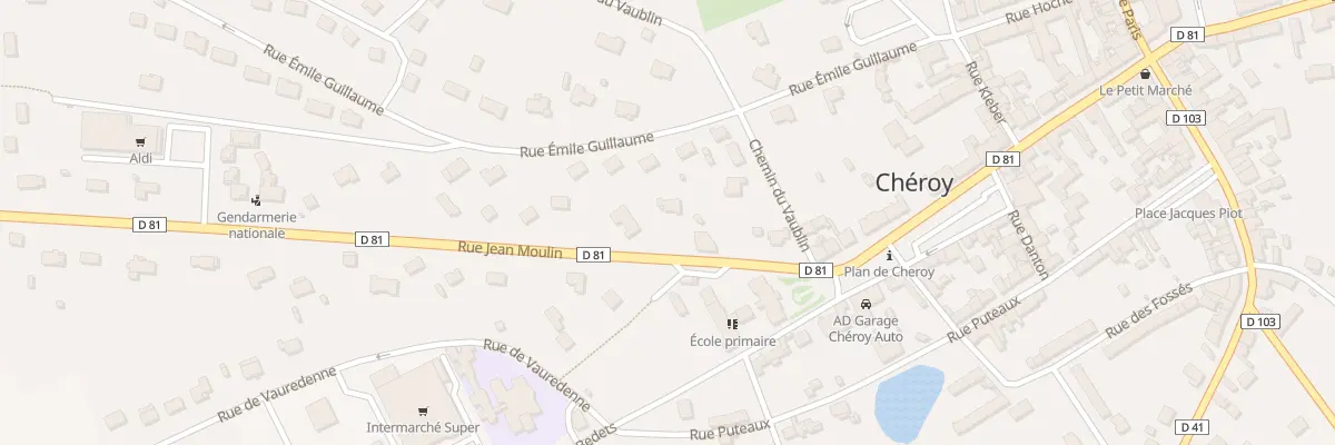 Plan du 4B Rue Jean Moulin à Chéroy