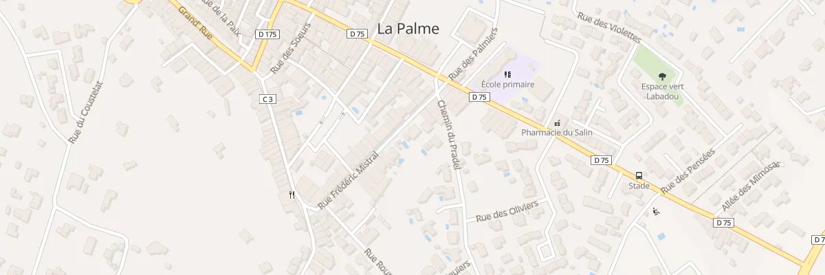 Plan du 7 Rue Frédéric Mistral à La Palme