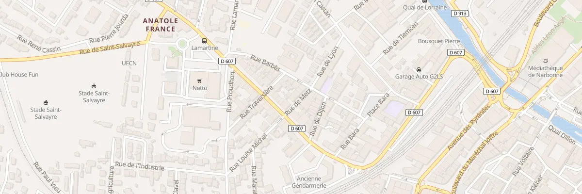 Plan du 3 Rue de Metz à Narbonne