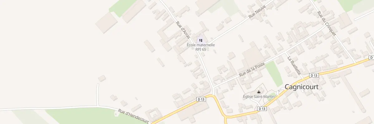 Plan du 14 Rue d’Arras à Cagnicourt
