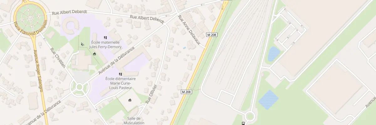 Plan du 100 Rue Albert Thomas Lomme à Lille