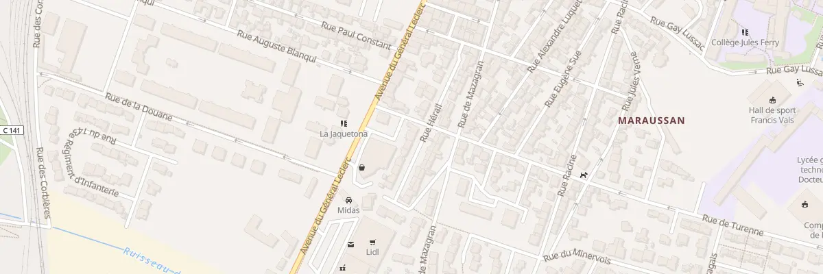 Plan du 20 Rue Herail à Narbonne