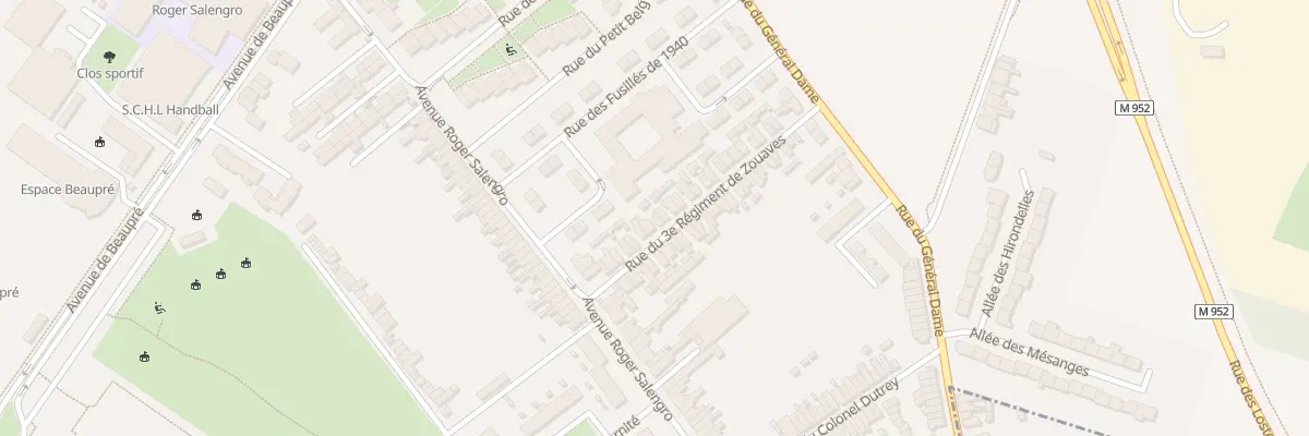 Plan du 13 Rue 3e Regiment Zouaves à Haubourdin