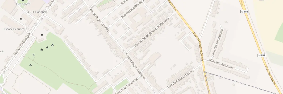 Plan du 8 Rue 3e Regiment Zouaves à Haubourdin