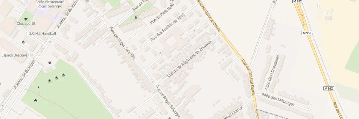 Plan du 17 Rue 3e Regiment Zouaves à Haubourdin
