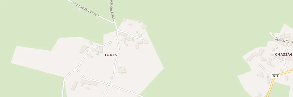Plan du 5008 Touls à Coltines