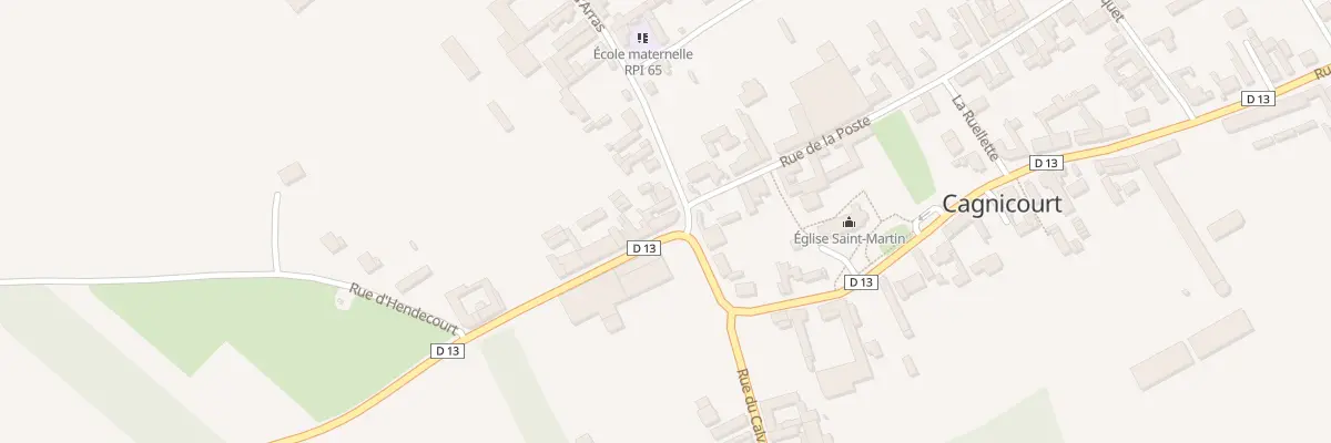 Plan du 1 Rue de Riencourt à Cagnicourt