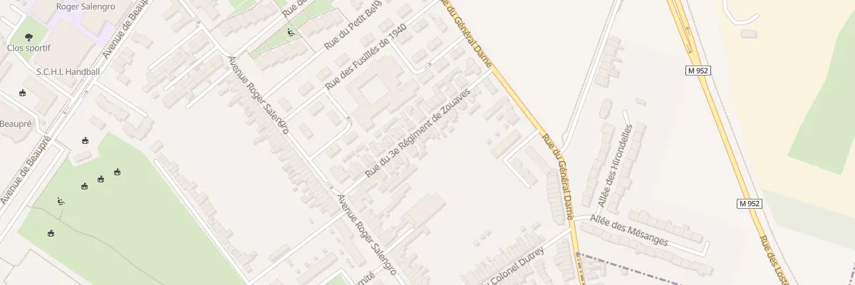 Plan du 24 Rue 3e Regiment Zouaves à Haubourdin
