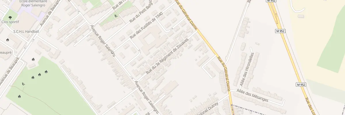 Plan du 26 Rue 3e Regiment Zouaves à Haubourdin