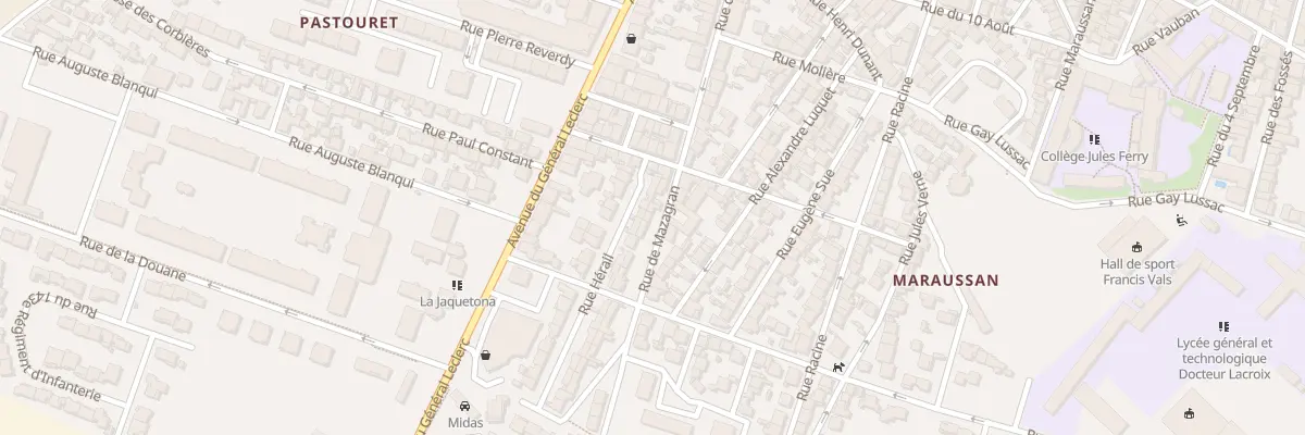 Plan du 80T Rue Mazagran à Narbonne