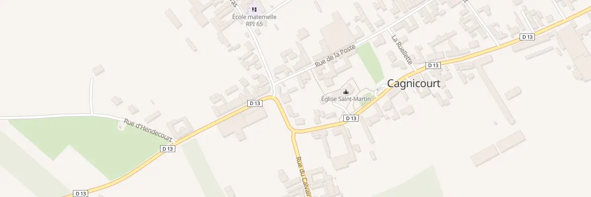 Plan du 2 Rue du Calvaire à Cagnicourt