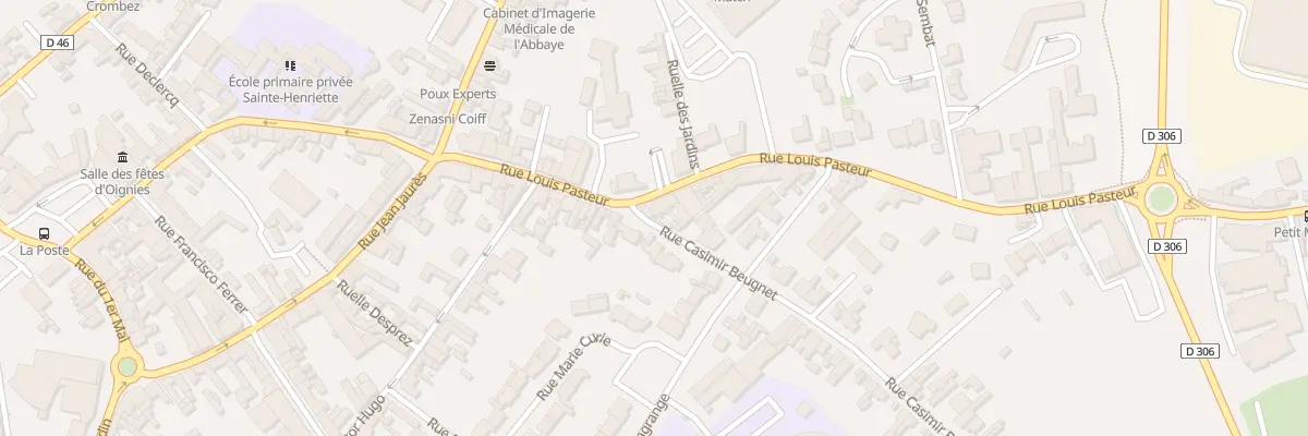 Plan du 28 Rue Pasteur à Oignies