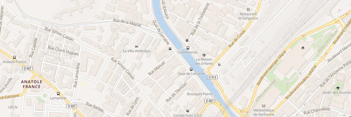 Plan du 9 Quai de Lorraine à Narbonne