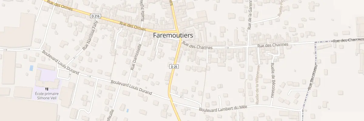 Plan du 3 Rue des Charmes à Faremoutiers