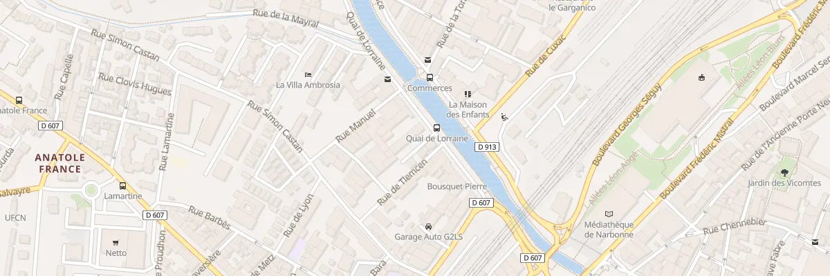 Plan du 7B Quai de Lorraine à Narbonne