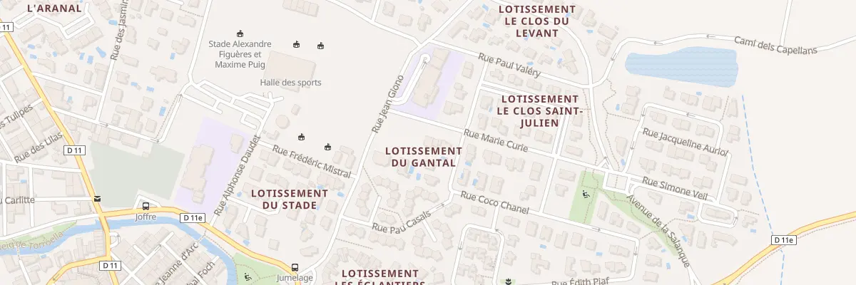 Plan du 8 Rue Marie Curie à Torreilles