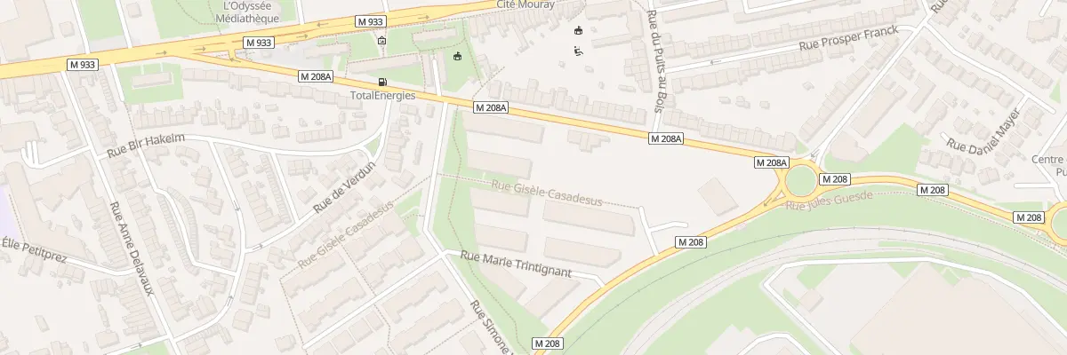 Plan du 10 Rue Gisele Casadesus à Lille