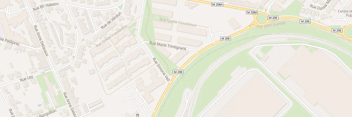Plan du 1 Rue Marie Trintignant à Lille