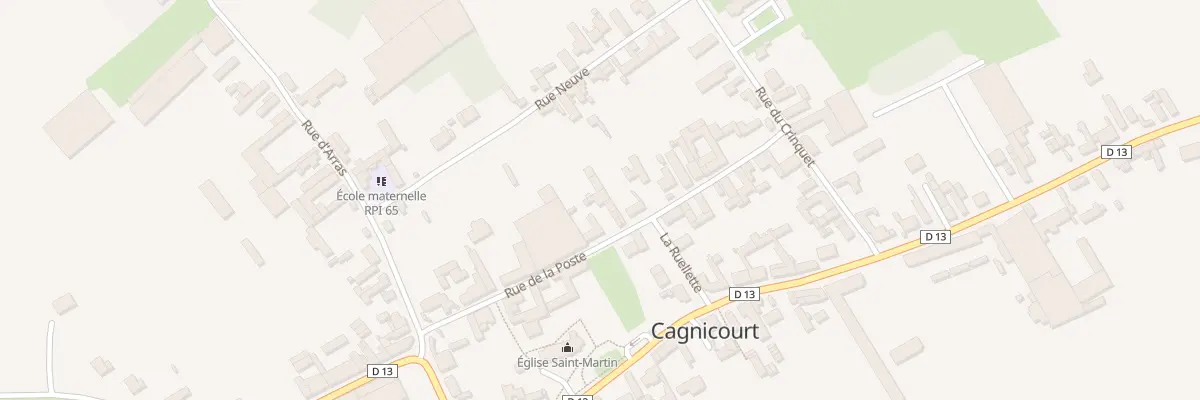 Plan du 10 Rue de la Poste à Cagnicourt