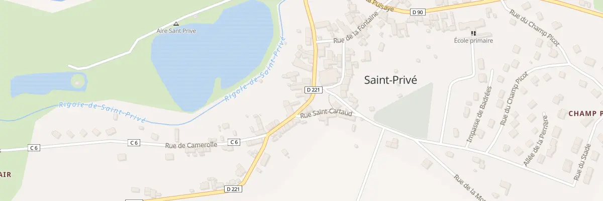 Plan du 24 Rue Henri Harpignies à Saint-Privé