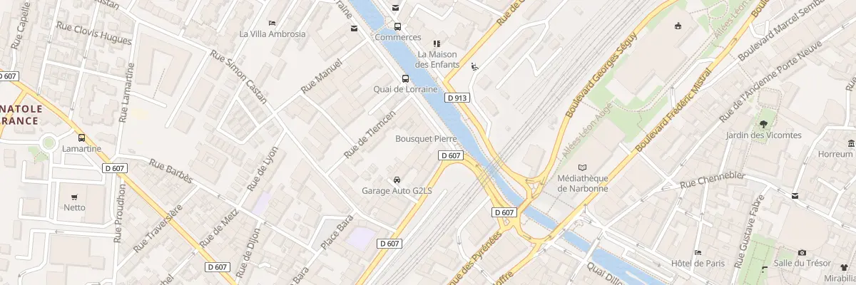 Plan du 2 Quai de Lorraine à Narbonne