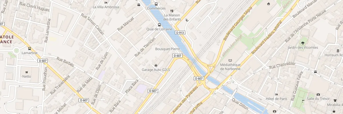 Plan du 1 Quai de Lorraine à Narbonne