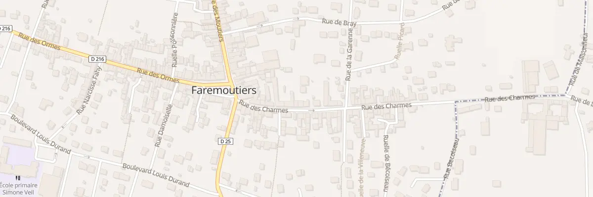 Plan du 10 Rue des Charmes à Faremoutiers