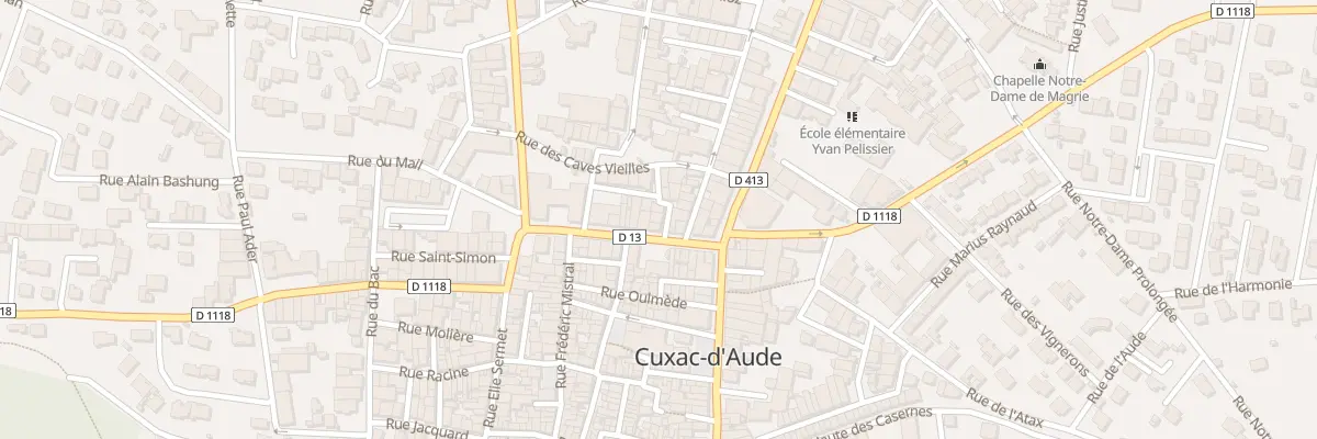 Plan du 1 Rue Victor Hugo à Cuxac-d’Aude