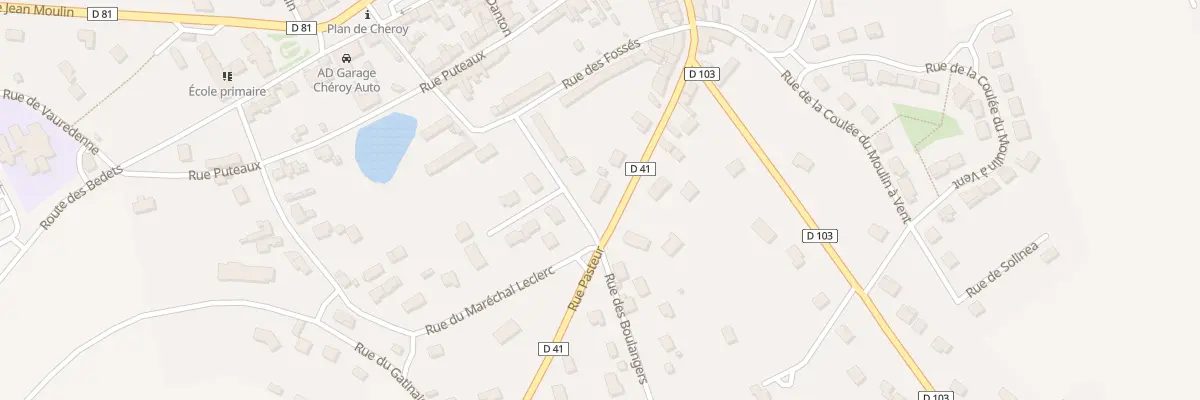 Plan du 8 Rue Pasteur à Chéroy