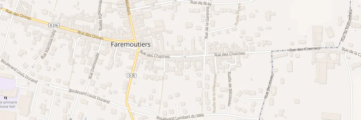 Plan du 29 Rue des Charmes à Faremoutiers