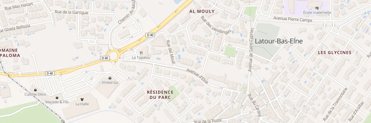 Plan du 24 Av d’Elne à Latour-Bas-Elne