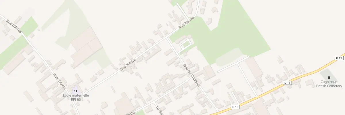 Plan du 12 Rue du Crinquet à Cagnicourt