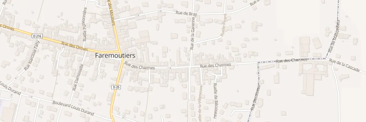 Plan du 14 Rue des Charmes à Faremoutiers