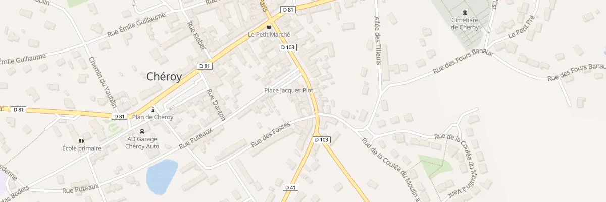 Plan du 22 Rue de la République à Chéroy
