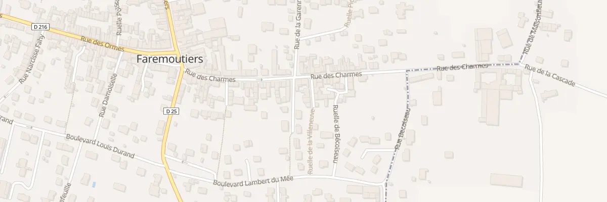 Plan du 55 Rue des Charmes à Faremoutiers