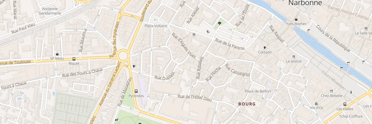 Plan du 9 Rue Dupleix à Narbonne