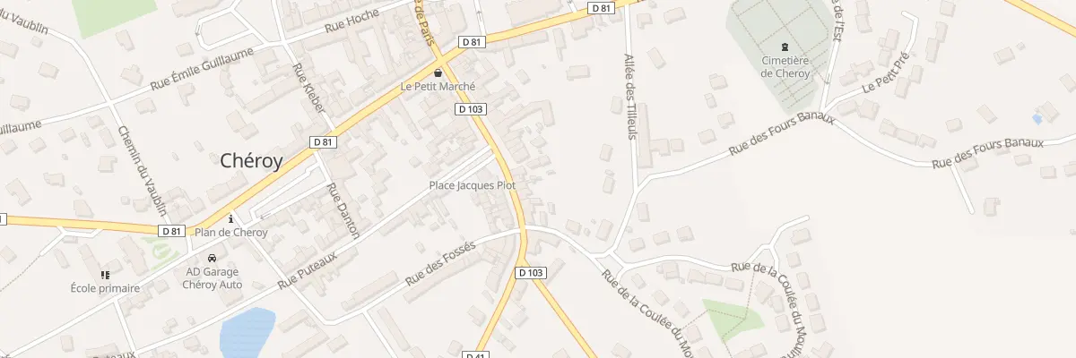 Plan du 29 Rue de la République à Chéroy