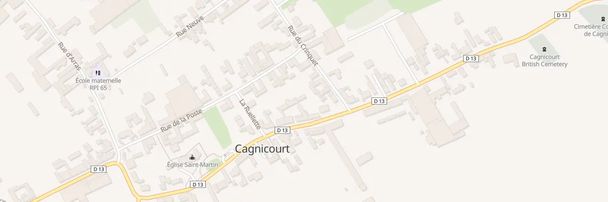 Plan du 16 Rue du Général de Gaulle à Cagnicourt