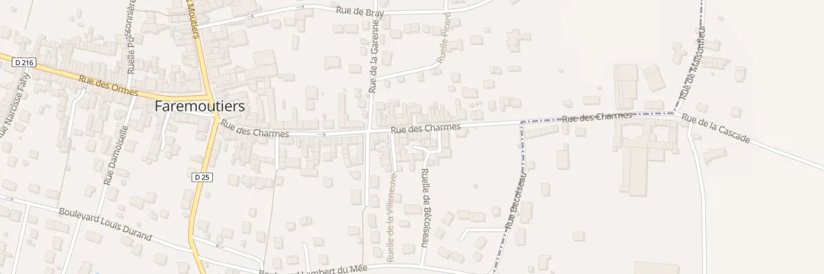 Plan du 61 Rue des Charmes à Faremoutiers