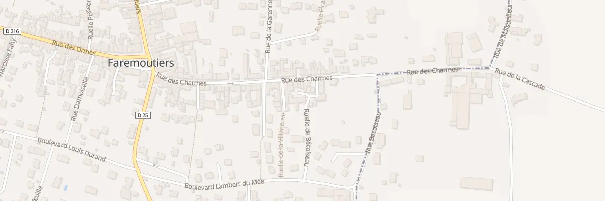 Plan du 3 Cour Becoiseau à Faremoutiers