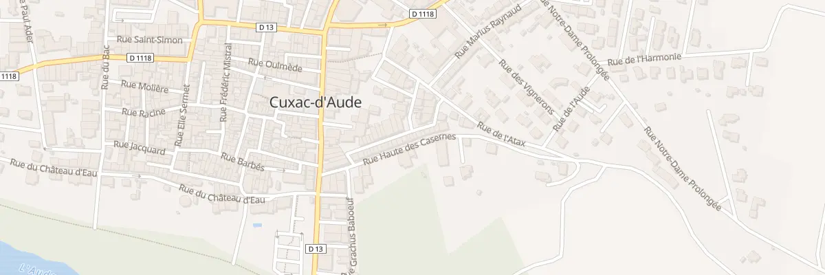 Plan du 33 Rue Haute des Casernes à Cuxac-d’Aude