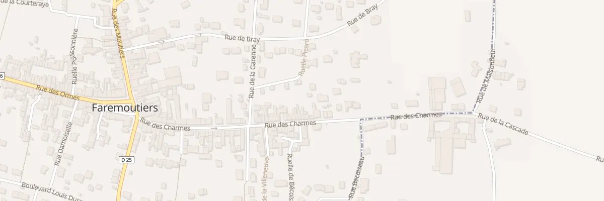 Plan du 38 Rue des Charmes à Faremoutiers