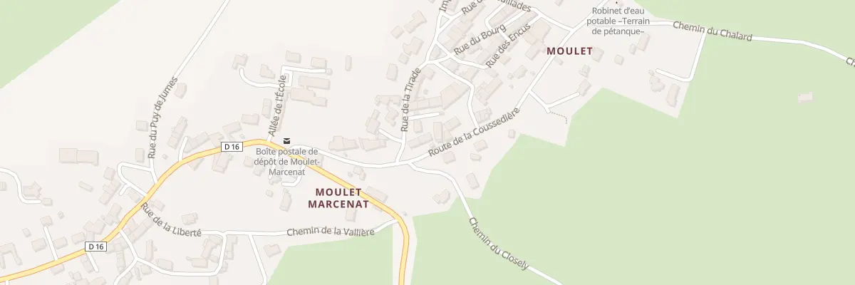 Plan du 7 Rte de la Coussediere - Moulet à Volvic