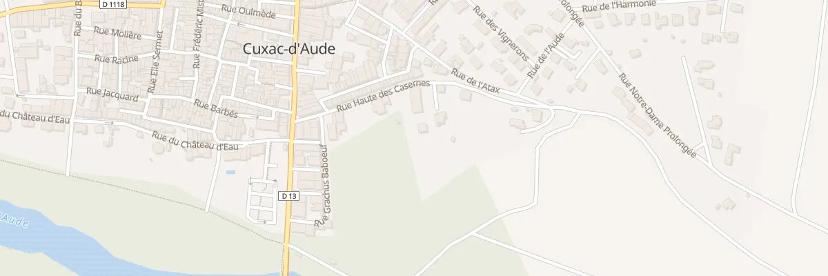 Plan du 14 Rue Haute des Casernes à Cuxac-d’Aude