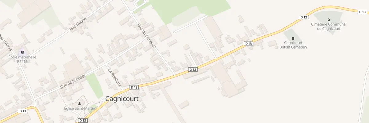 Plan du 20 Rue du Général de Gaulle à Cagnicourt